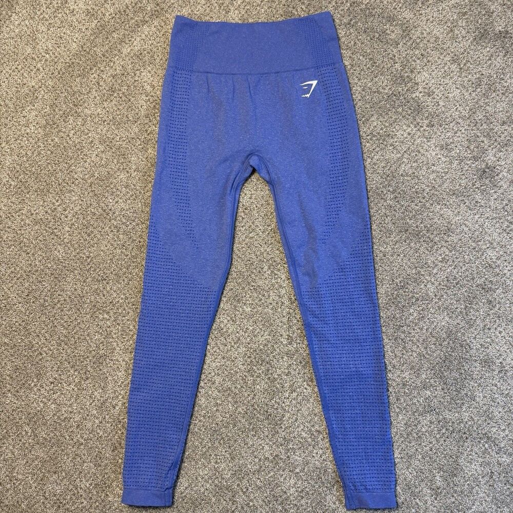 Gymshark Vital Seamless Leggings Womens Size Small Blue Marl High Waisted Gym